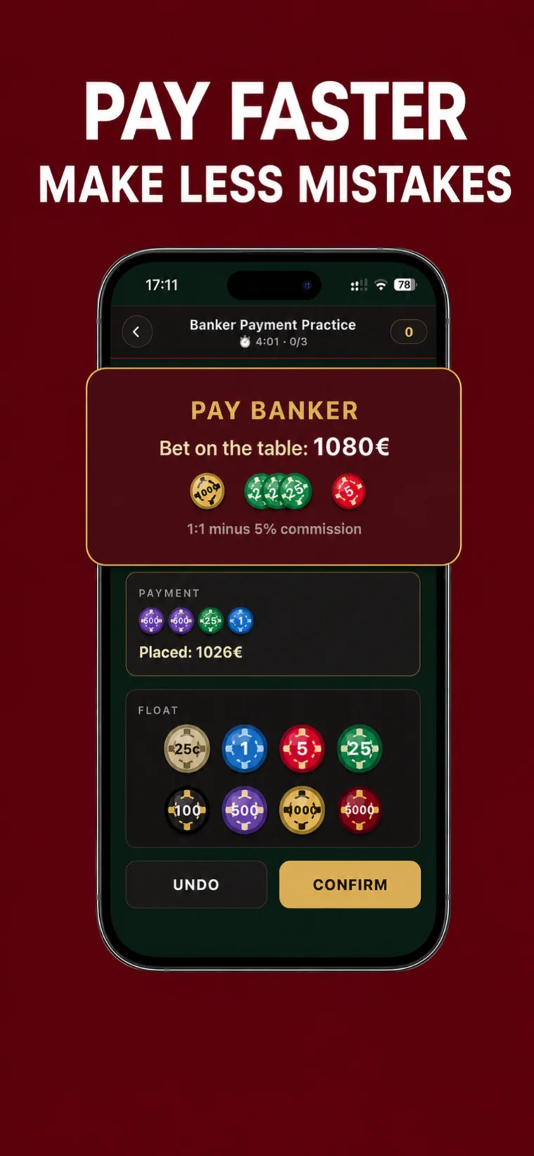 Payout calculation practice in Ready to Deal